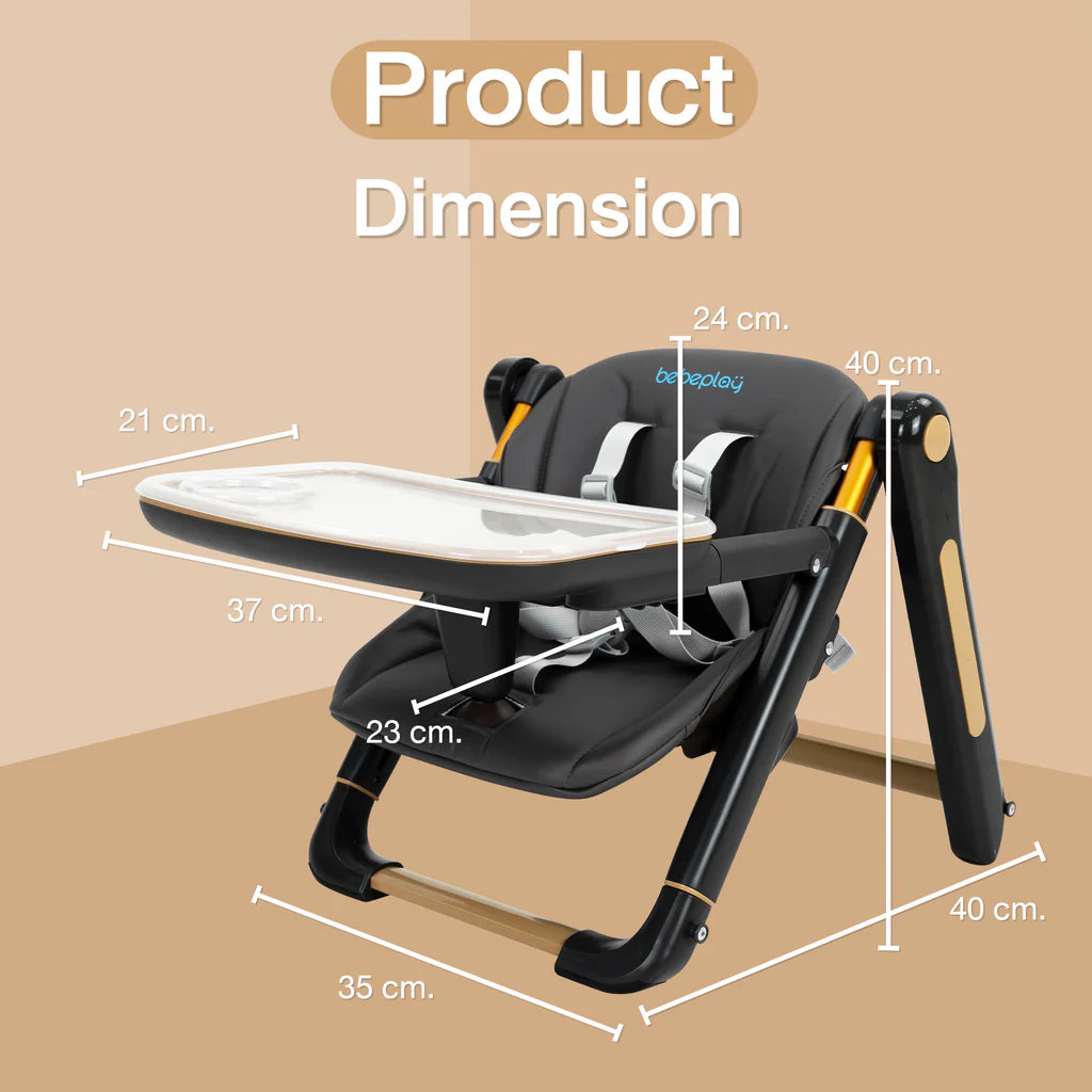 เก้าอี้ทานข้าวพกพา Travel Booster Seat Babeplay น้ำหนักเบา พับเล็ก พกพาสะดวก - Image 10