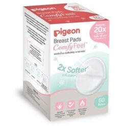 Pigeon พีเจ้น แผ่นซับ รุ่นสัมผัสนุ่ม เบาสบายผิว ( Breast Pad Comfy Feel) 60 ชิ้น
