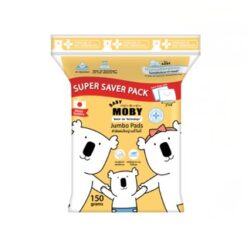 Moby สำลีแผ่นใหญ่ 3″x4″ Super Saver Pack 150 กรัม