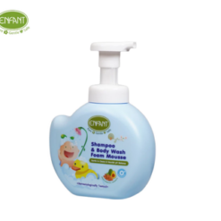 ENFANT (อองฟองต์) Organic Plus Shampoo & Body Wash Foam Mouse อาบน้ำสระผม มูสโฟม ใช้ได้ตั้งแต่แรกเกิด 400ml.