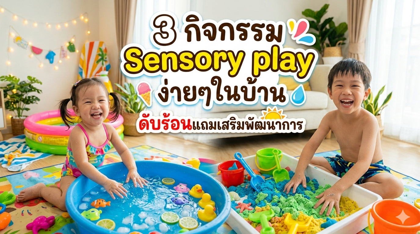3 กิจกรรม Sensory Play ง่ายๆ ที่บ้าน: ดับร้อนช่วงปิดเทอม พร้อมเสริมพัฒนาการลูกน้อย