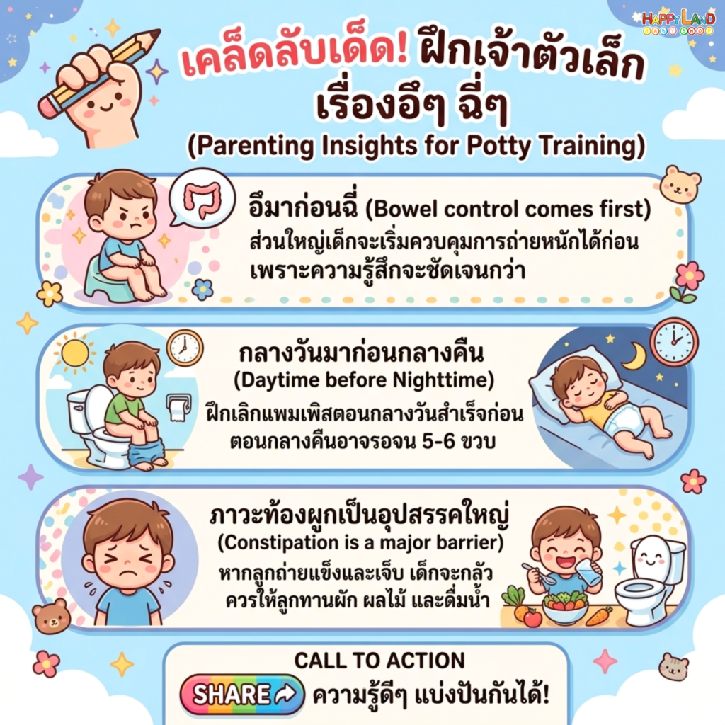 ฝึกลูกเลิกแพมเพิส (Potty Training) เริ่มตอนไหน? พร้อมเทคนิคสอนลูกให้บอ