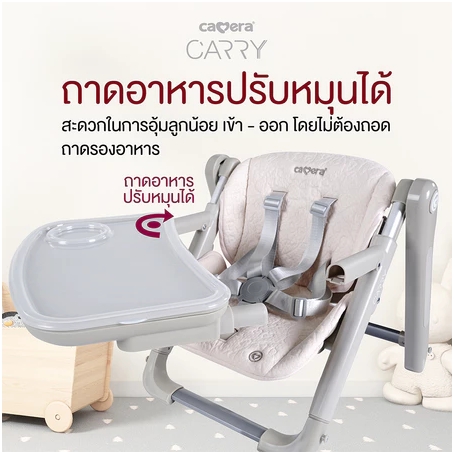เก้าอี้ทานอาหารพกพา CARRY | เก้าอี้ทานอาหารเด็กพกพา พับเก็บได้ มีกระเป๋าใส่ ขนาดเล็ก